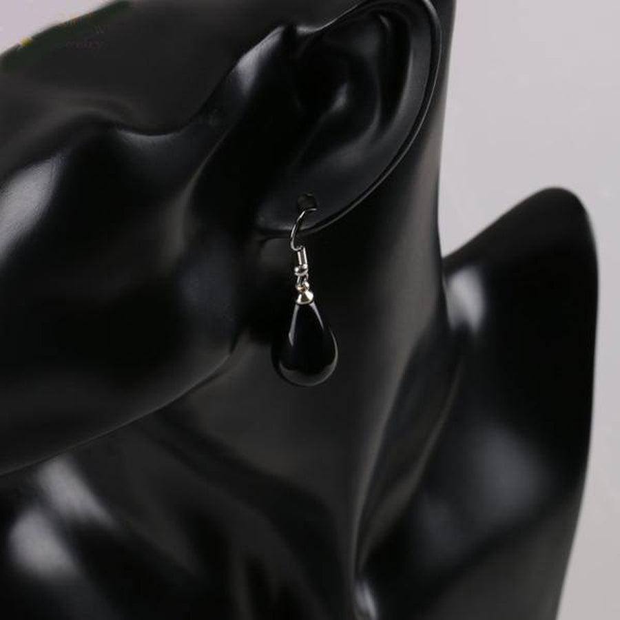 Boucles d'oreille en forme de goutte d'eau (pierre au choix)