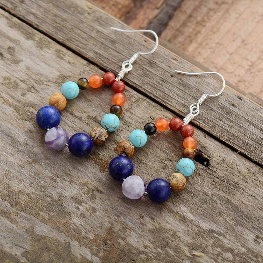 Boucles d’oreilles 7 chakras