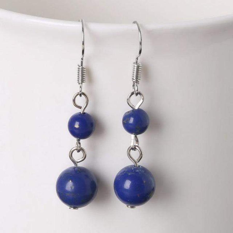 Boucles d'oreilles boules en pierres