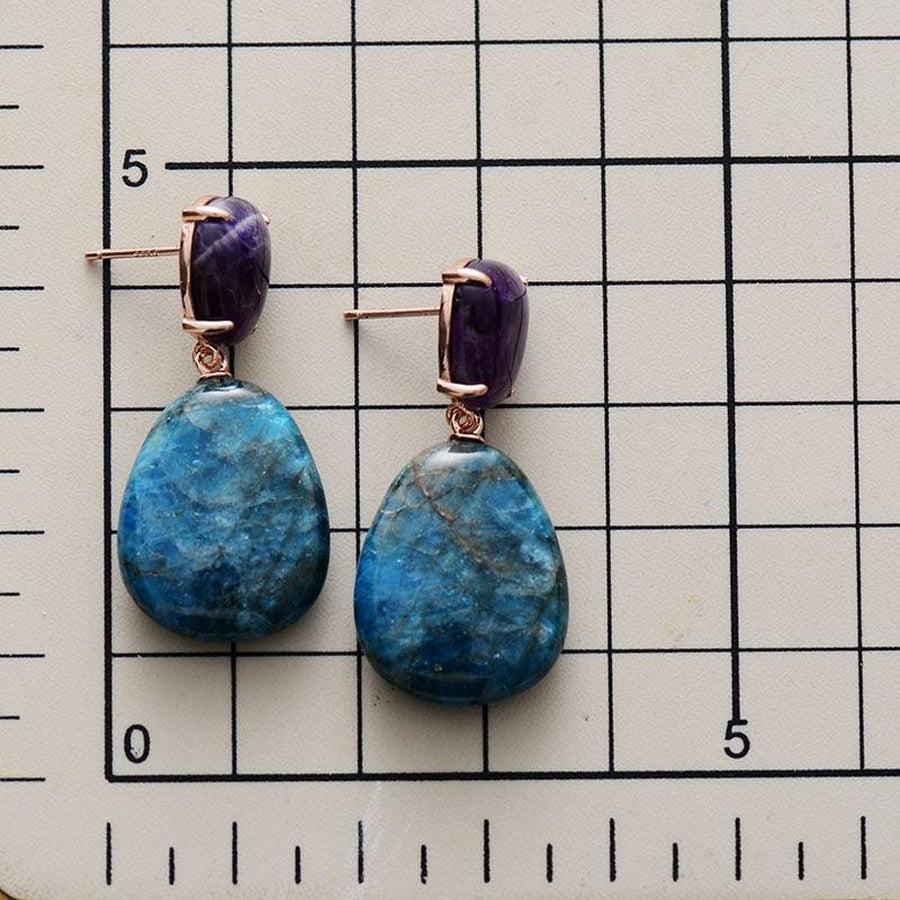 Boucles d'oreilles de luxe pendantes en Apatites