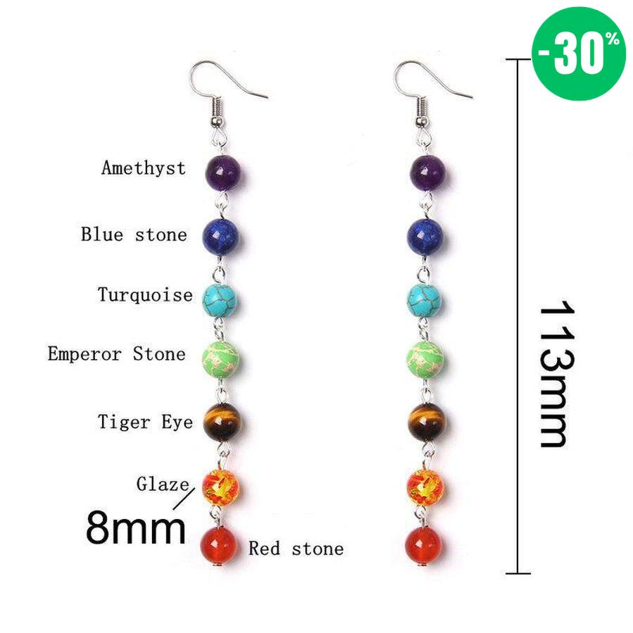Boucles d'oreilles des 7 chakras