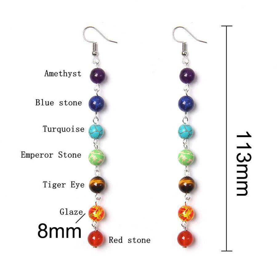 Boucles d'oreilles des 7 chakras