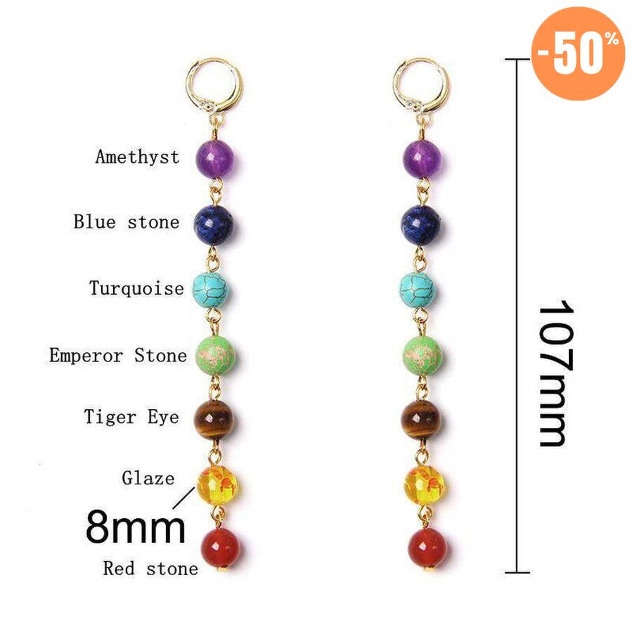 Boucles d'oreilles des 7 chakras