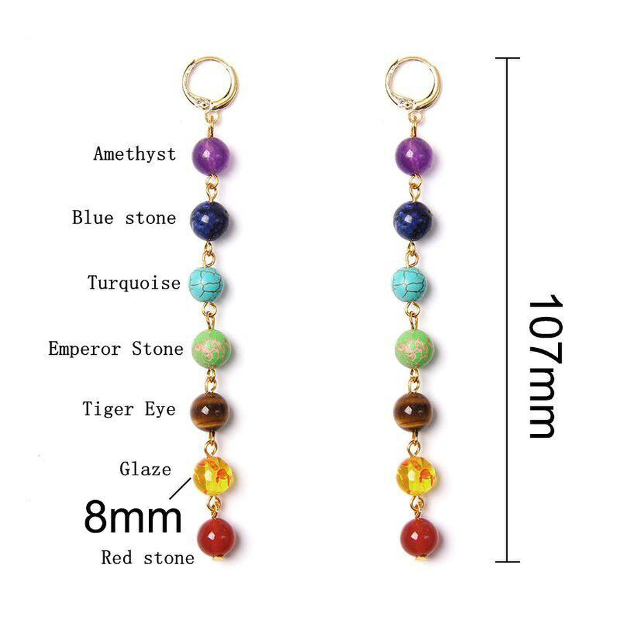 Boucles d'oreilles des 7 chakras