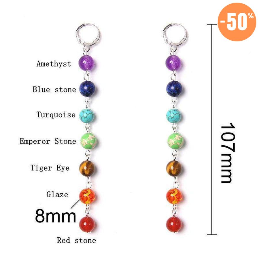 Boucles d'oreilles des 7 chakras