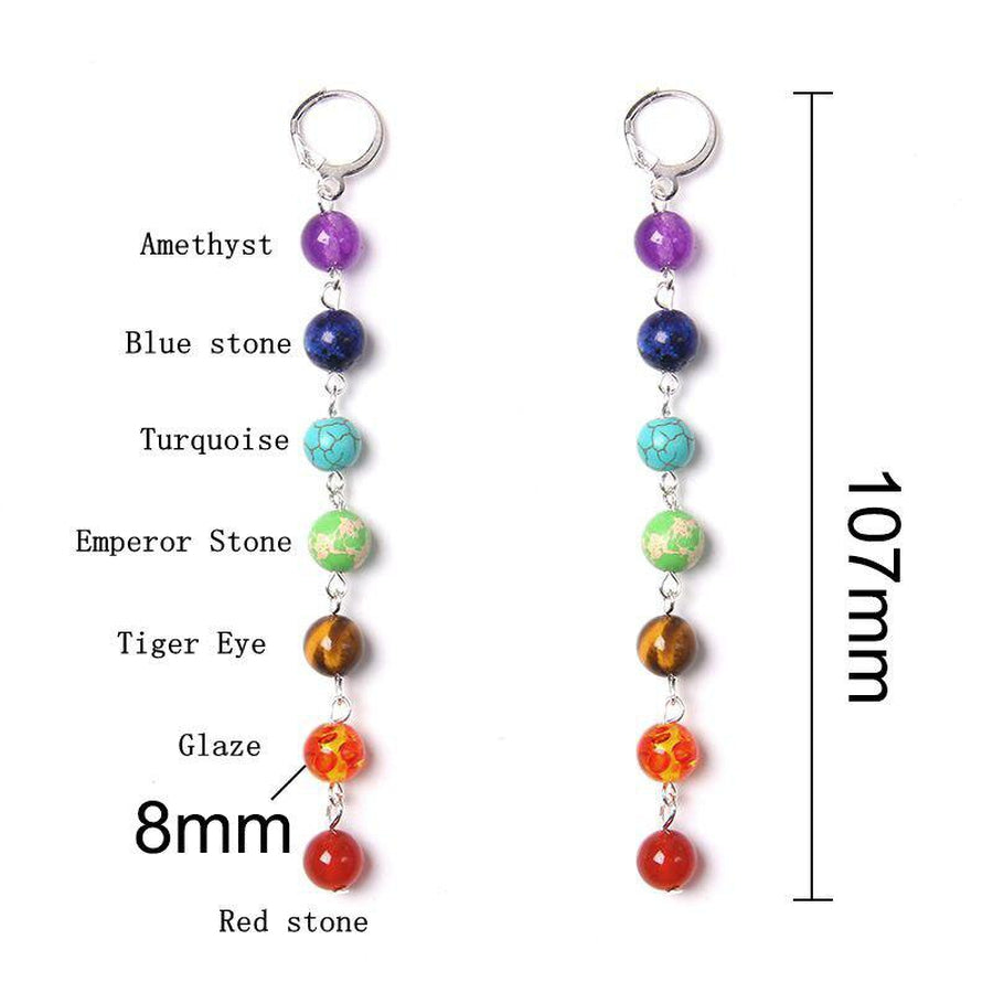 Boucles d'oreilles des 7 chakras