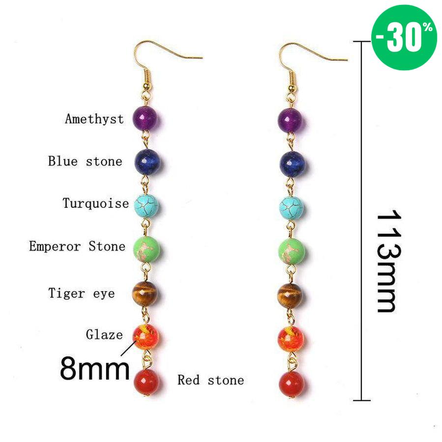 Boucles d'oreilles des 7 chakras