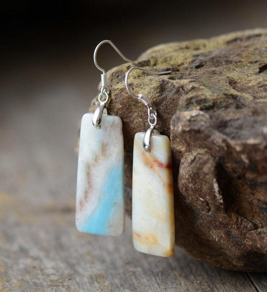 Boucles d'oreilles en Amazonite