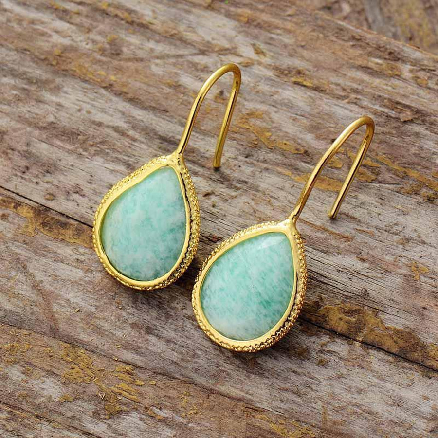 Boucles d’oreilles en pierres d’Amazonite