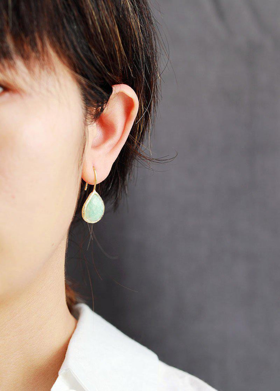 Boucles d’oreilles en pierres d’Amazonite