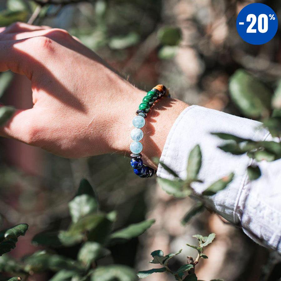 Bracelet 7 chakras en pierres de qualité premium (version 3.0)