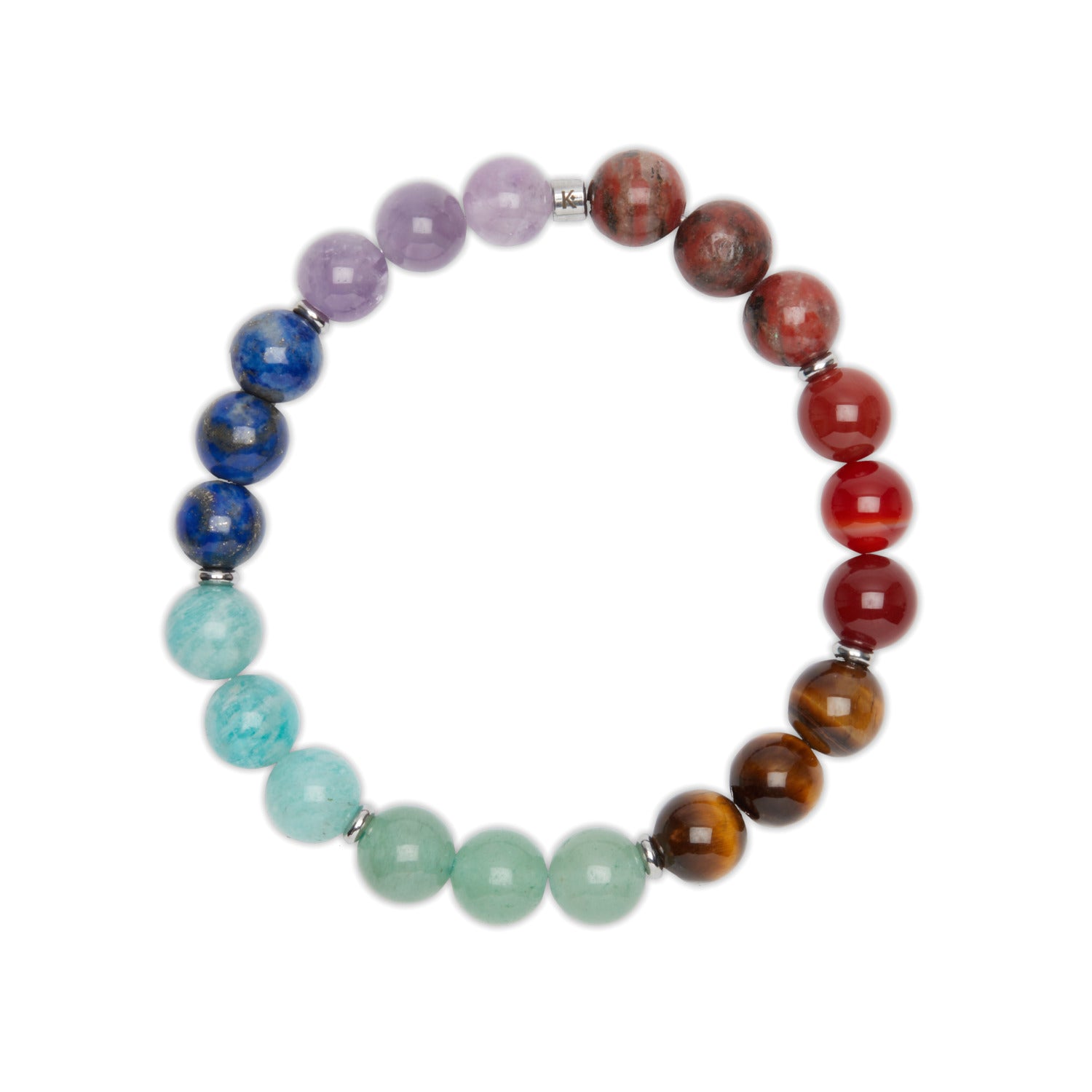 Bracelet "7 Chakras" Triple en Pierres Naturelles