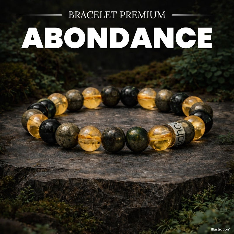 Bracelet « Abondance & Prospérité » en Citrine, Pyrite et Jade