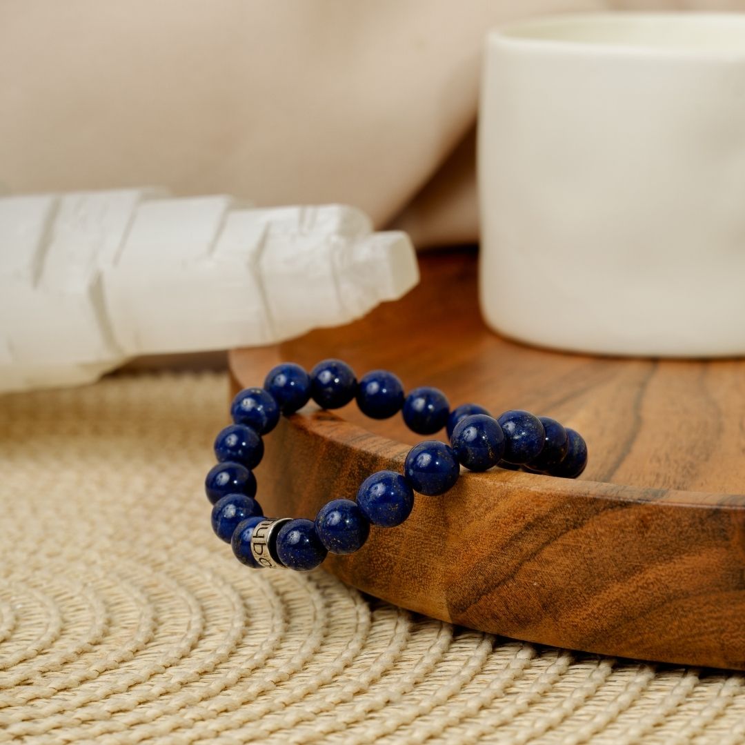 Bracelet « Amélioration de l’expression » en Lapis Lazuli