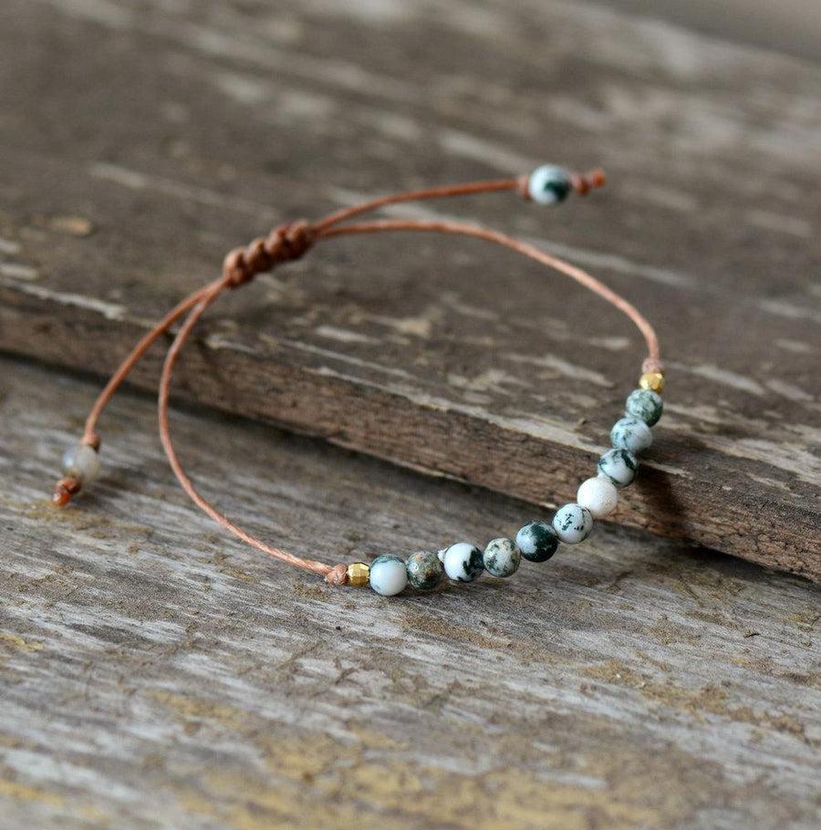 Bracelet «Ancrage» en perles de Jaspe