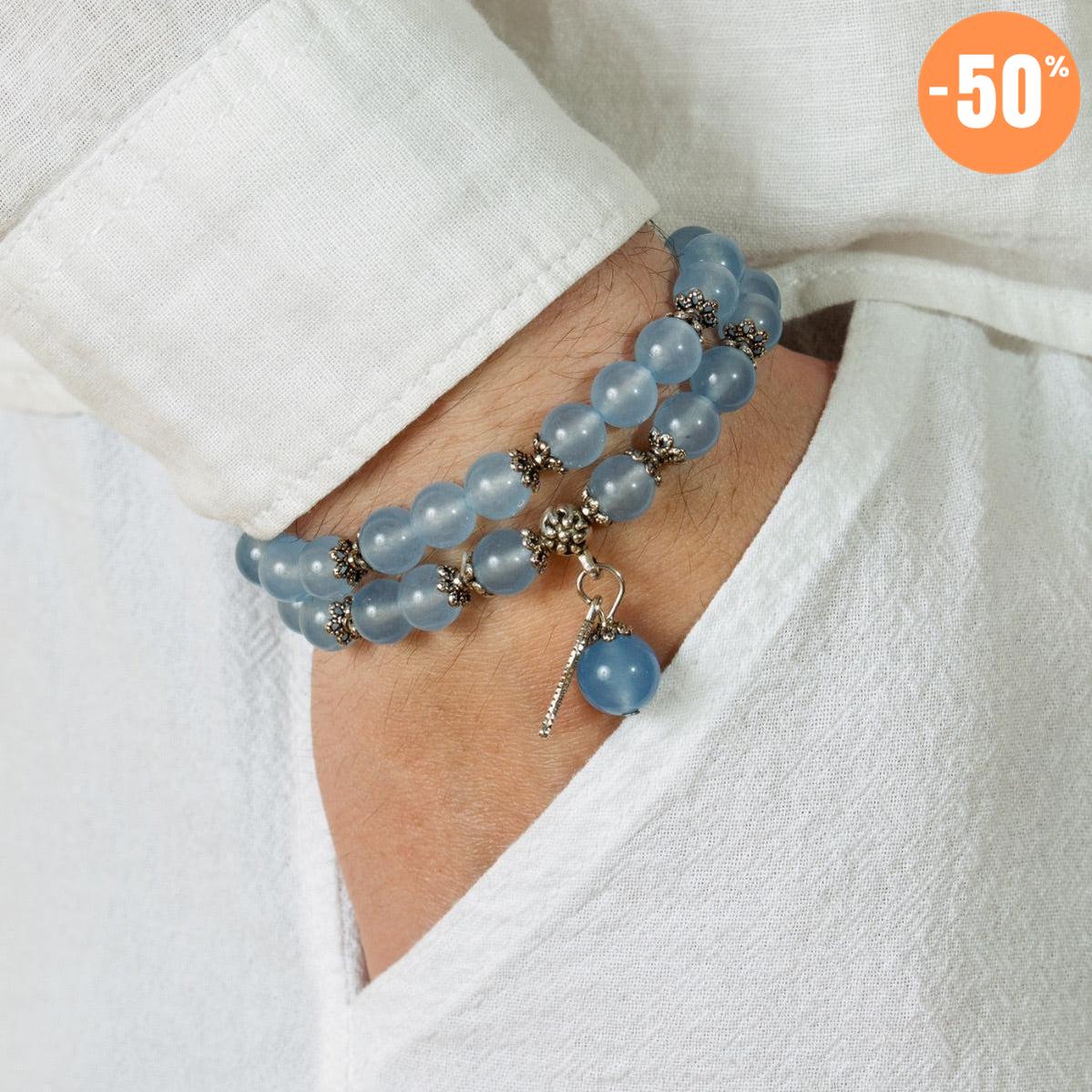 Bracelet «anti-fatigue» en calcedoine