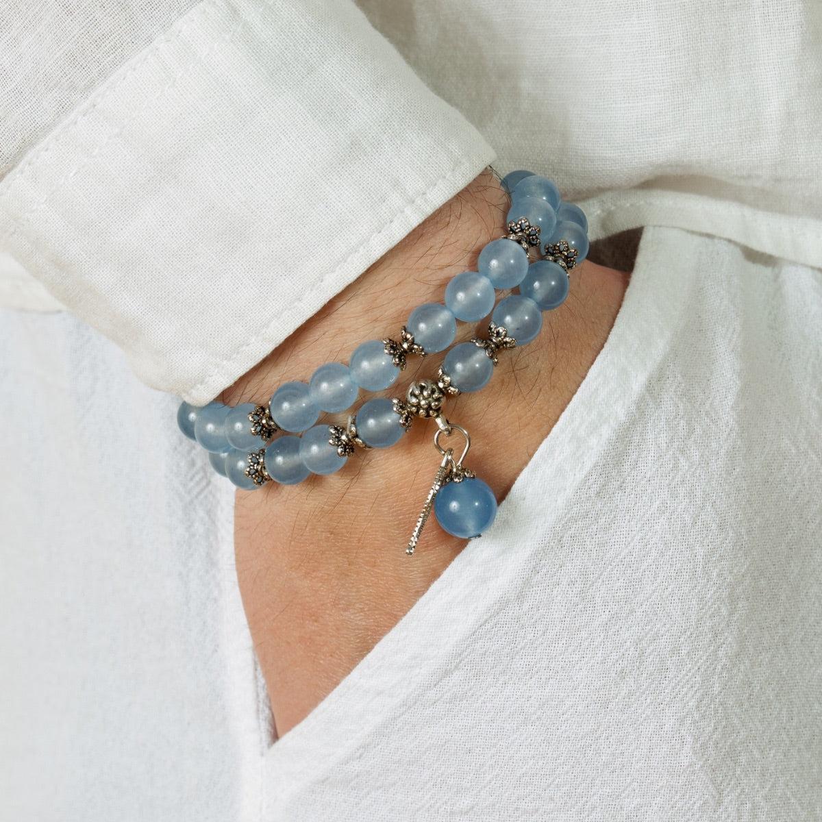 Bracelet «anti-fatigue» en calcedoine