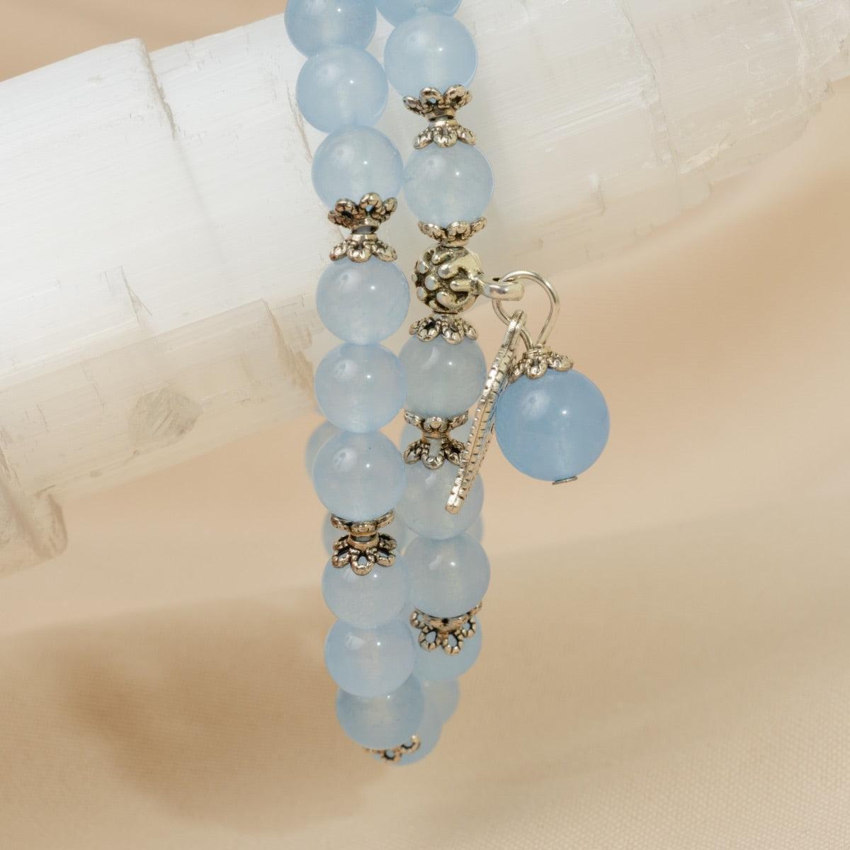 Bracelet «anti-fatigue» en calcedoine
