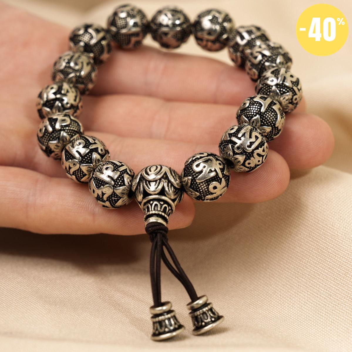 Bracelet Antique Tibétain en Argent Tibétain