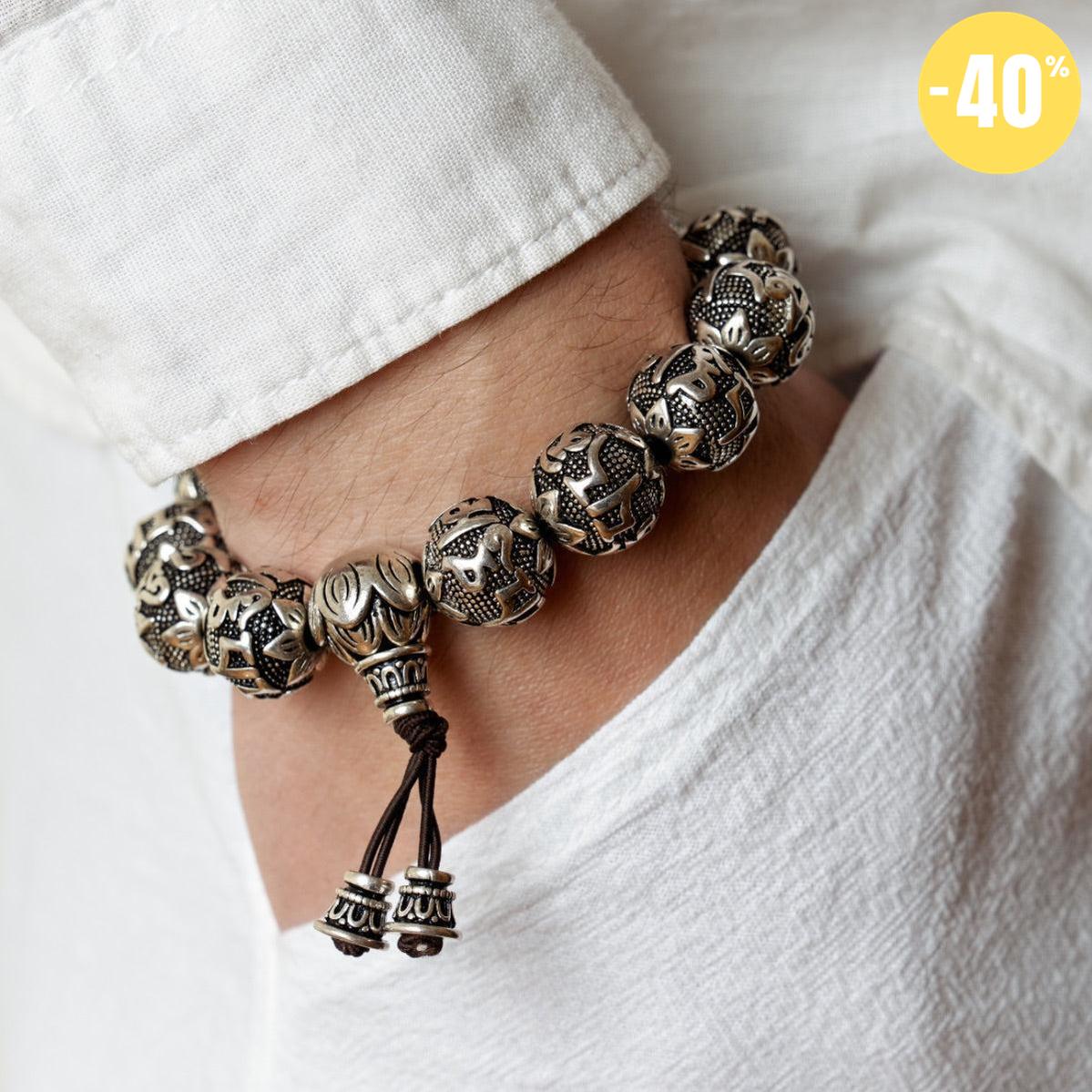 Bracelet Antique Tibétain en Argent Tibétain