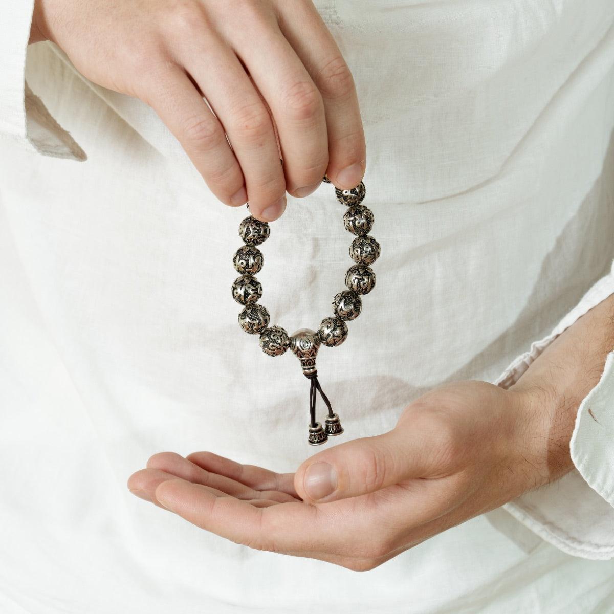 Bracelet Antique Tibétain en Argent Tibétain