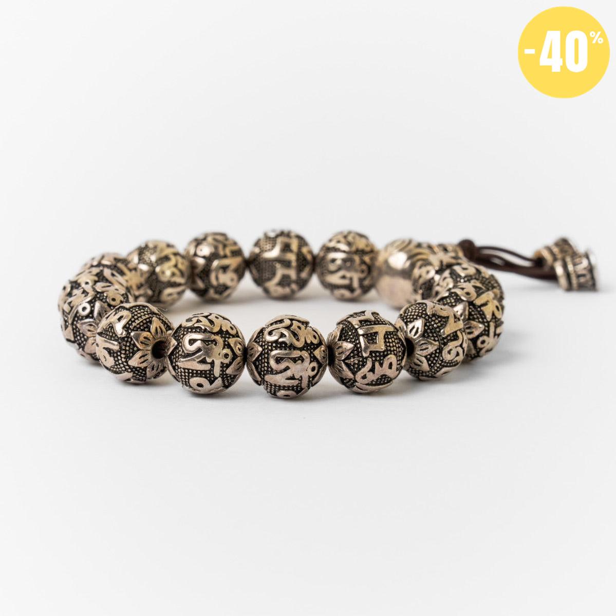 Bracelet Antique Tibétain en Argent Tibétain