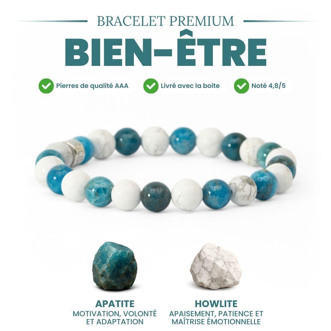 Bracelet « Bien-Être » en Apatite et Howlite