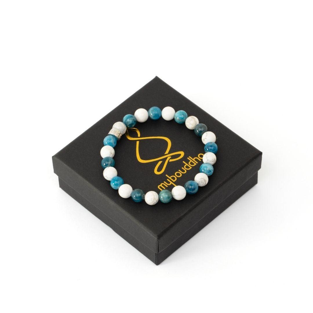 Bracelet « Bien-Être » en Apatite et Howlite
