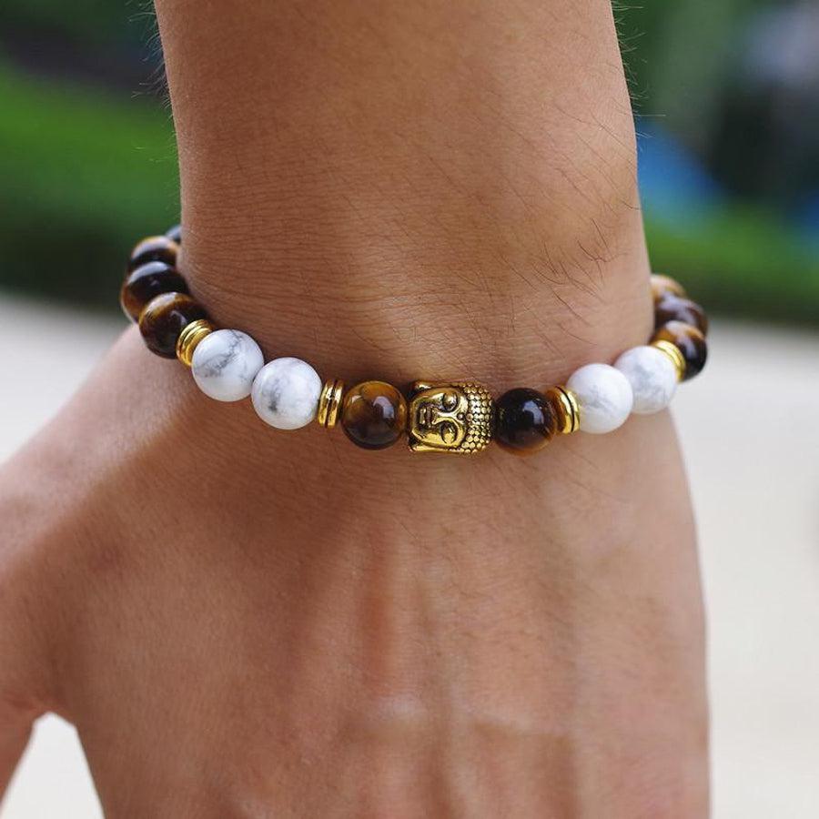 Bracelet Bouddha en pierres