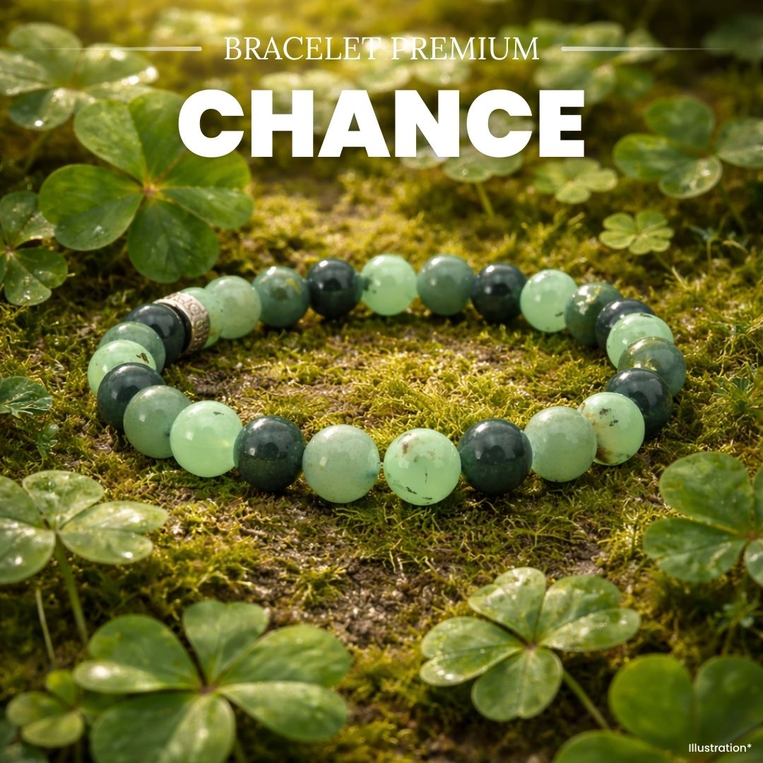 Bracelet « Chance & Opportunités » en Aventurine Verte, Jade et Chrysoprase
