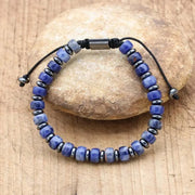 Bracelet d'Apaisement en Howlite Bleue et Hématite