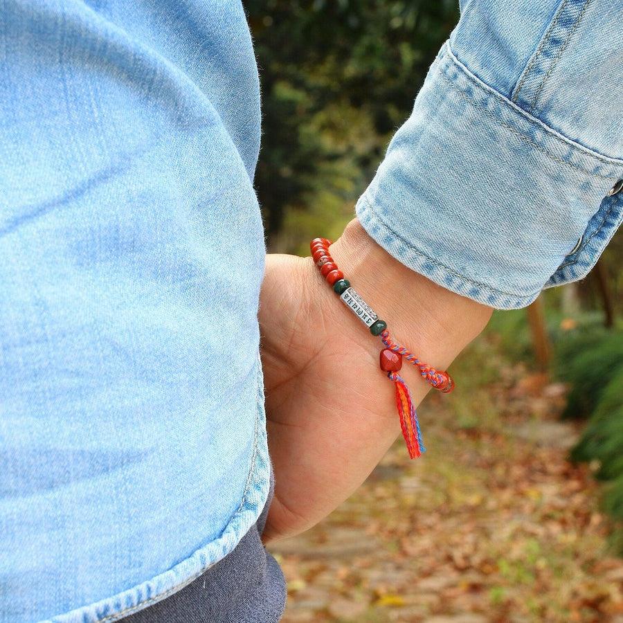 Bracelet de chance en Jaspe rouge