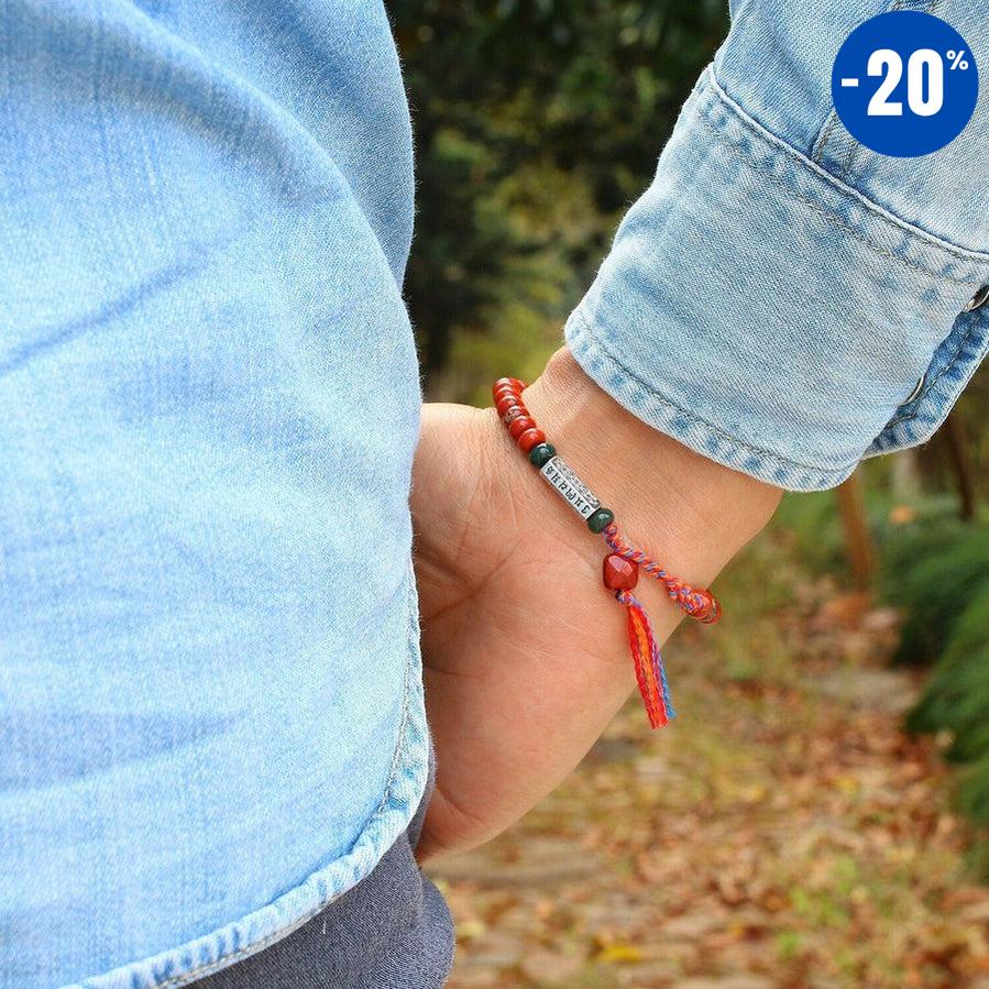 Bracelet de chance en Jaspe rouge