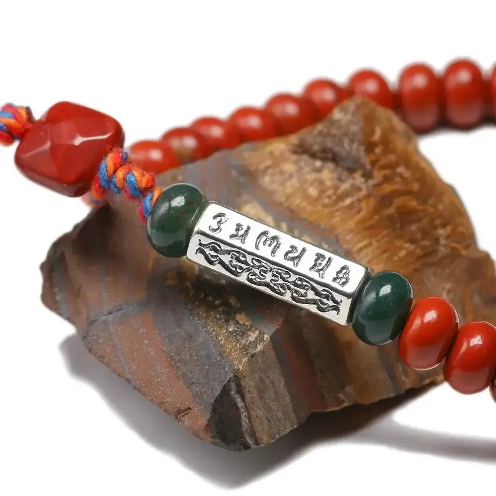 Bracelet de chance en Jaspe rouge naturel
