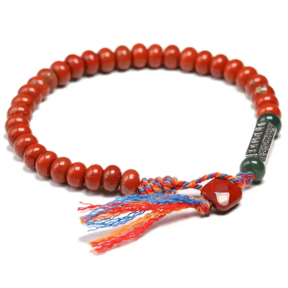 Bracelet de chance en Jaspe rouge naturel