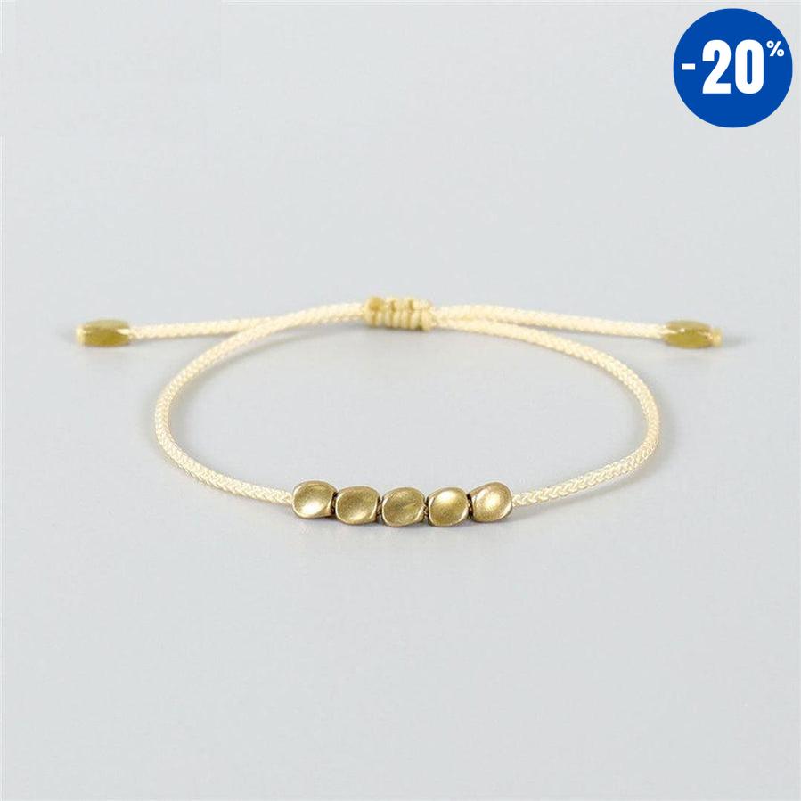 Bracelet de chance tibétain et perles de cuivre