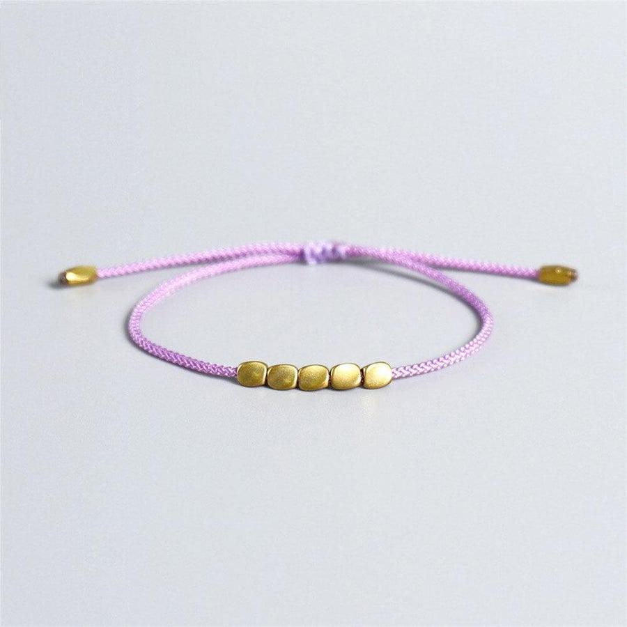 Bracelet de chance tibétain et perles de cuivre