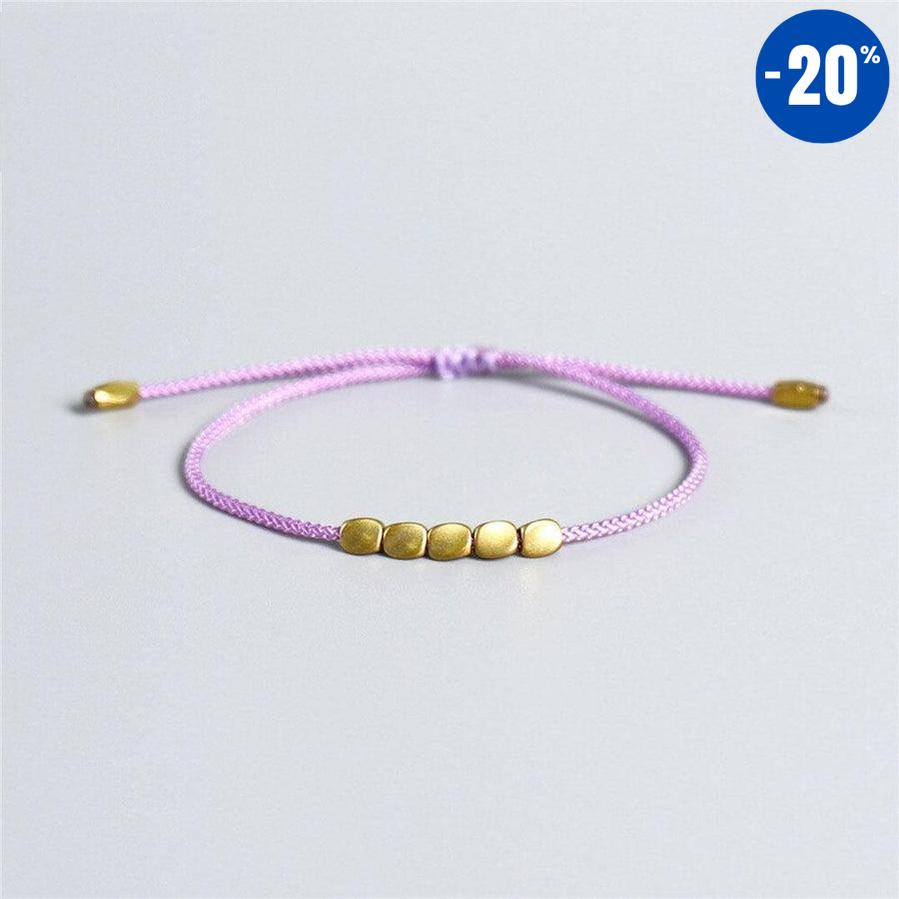 Bracelet de chance tibétain et perles de cuivre