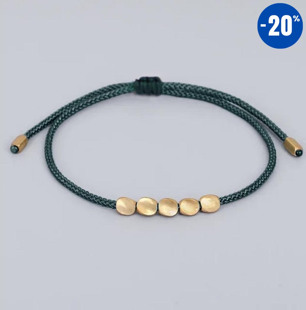 Bracelet de chance tibétain et perles de cuivre