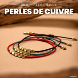 Bracelet de chance tibétain et perles de cuivre