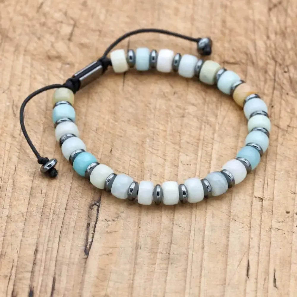 Bracelet de Clarté en Amazonite et Hématite