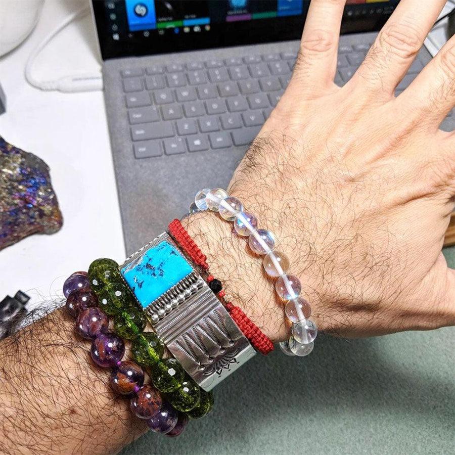 Bracelet de pierres en cristal naturel véritable