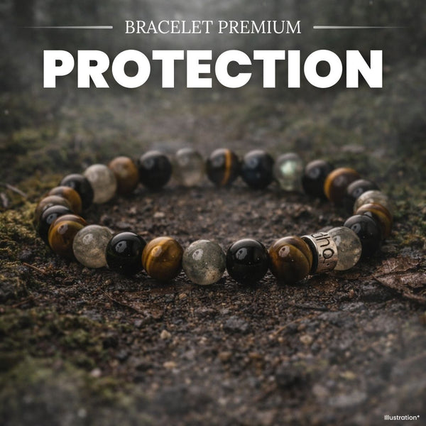 Bracelet de « Protection Extrême » en Obsidienne Noire, Labradorite et Œil de Tigre