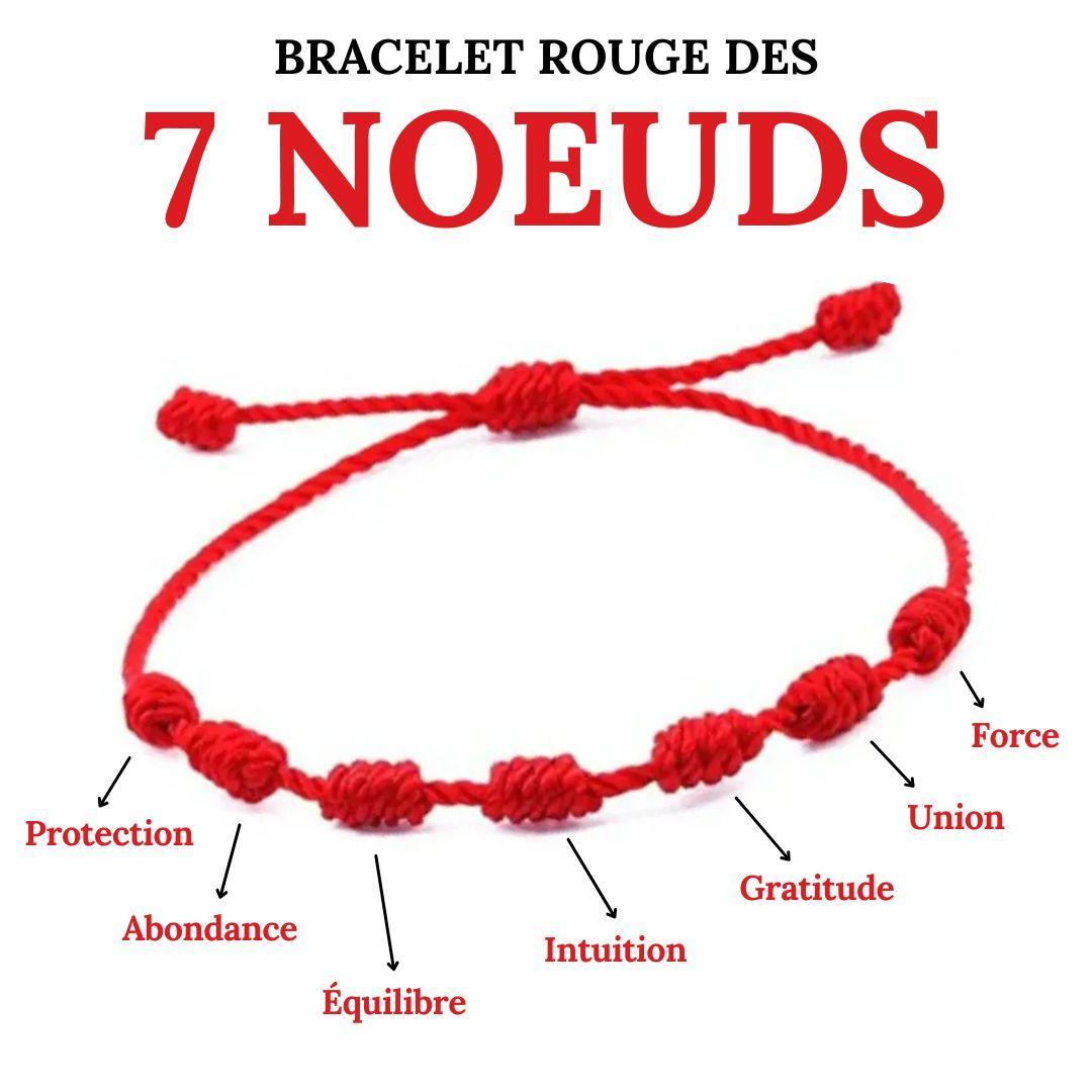 Bracelet des 7 nœuds rouges