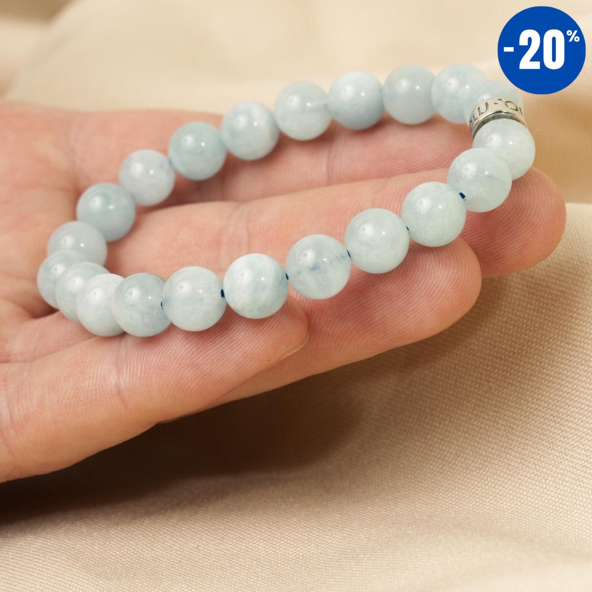 Bracelet « d’Intuition » en Aigue-Marine du Brésil
