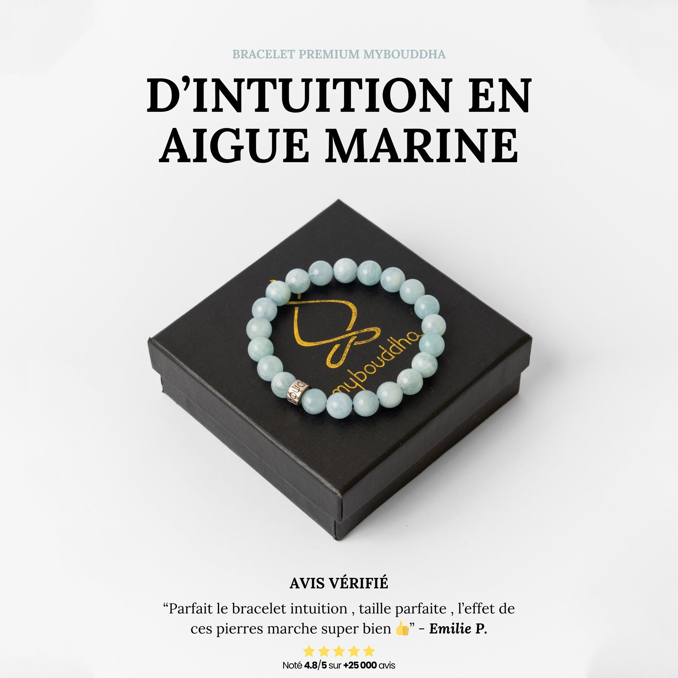 Bracelet « d’Intuition » en Aigue-Marine du Brésil
