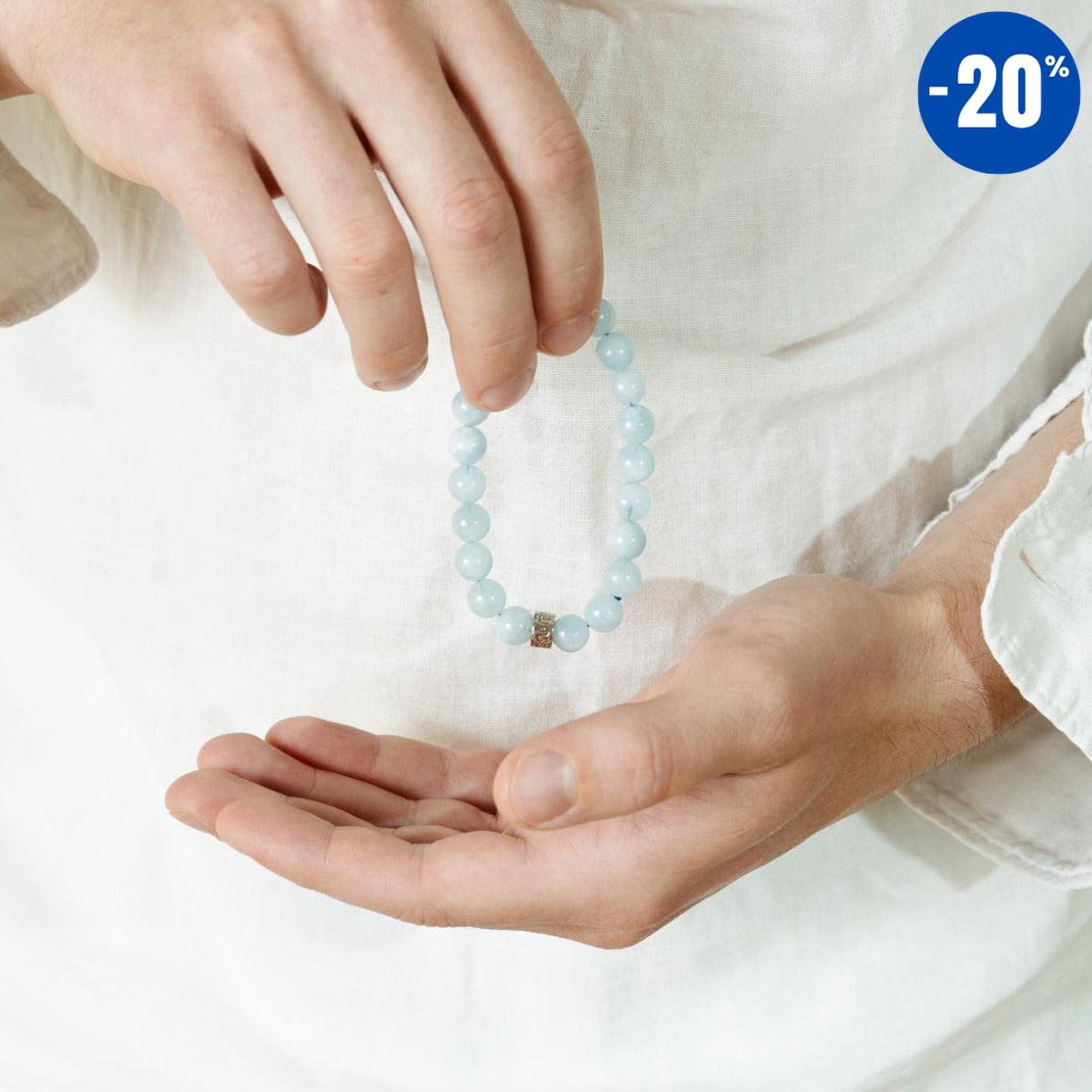 Bracelet « d’Intuition » en Aigue-Marine du Brésil