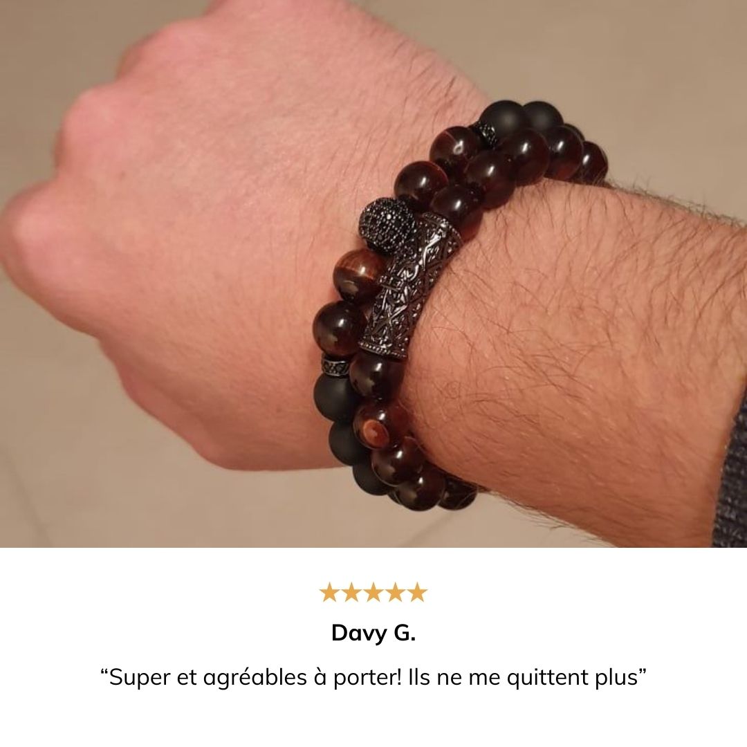 Bracelet double «Protection et Puissance»