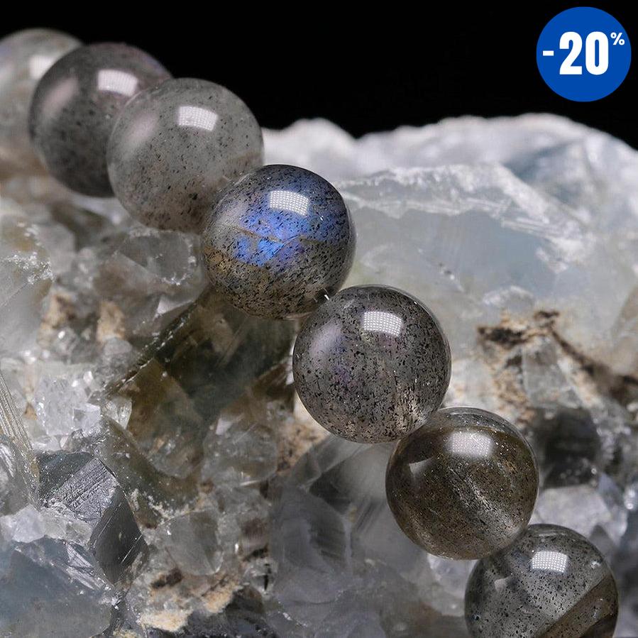 Bracelet du Thérapeute en Labradorite Grise