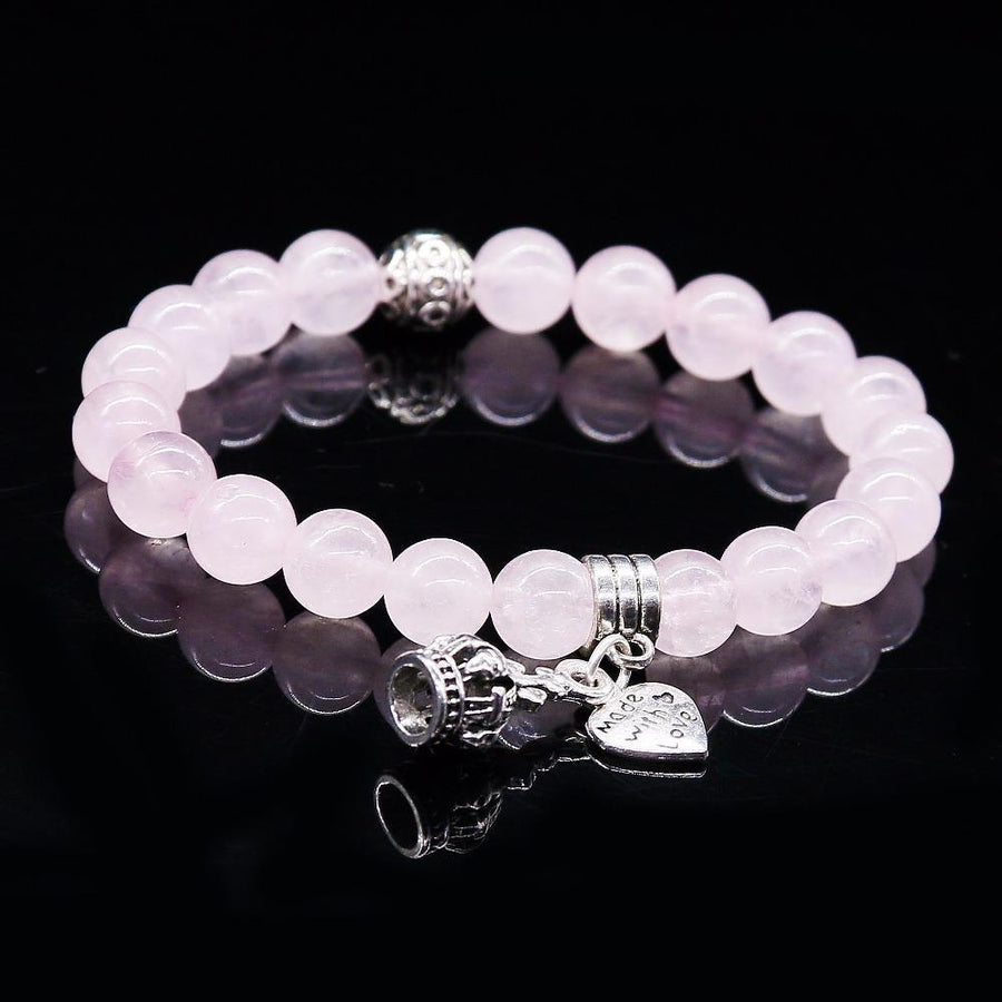 Bracelet en cristal rose tendre